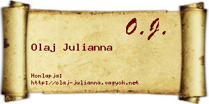 Olaj Julianna névjegykártya
